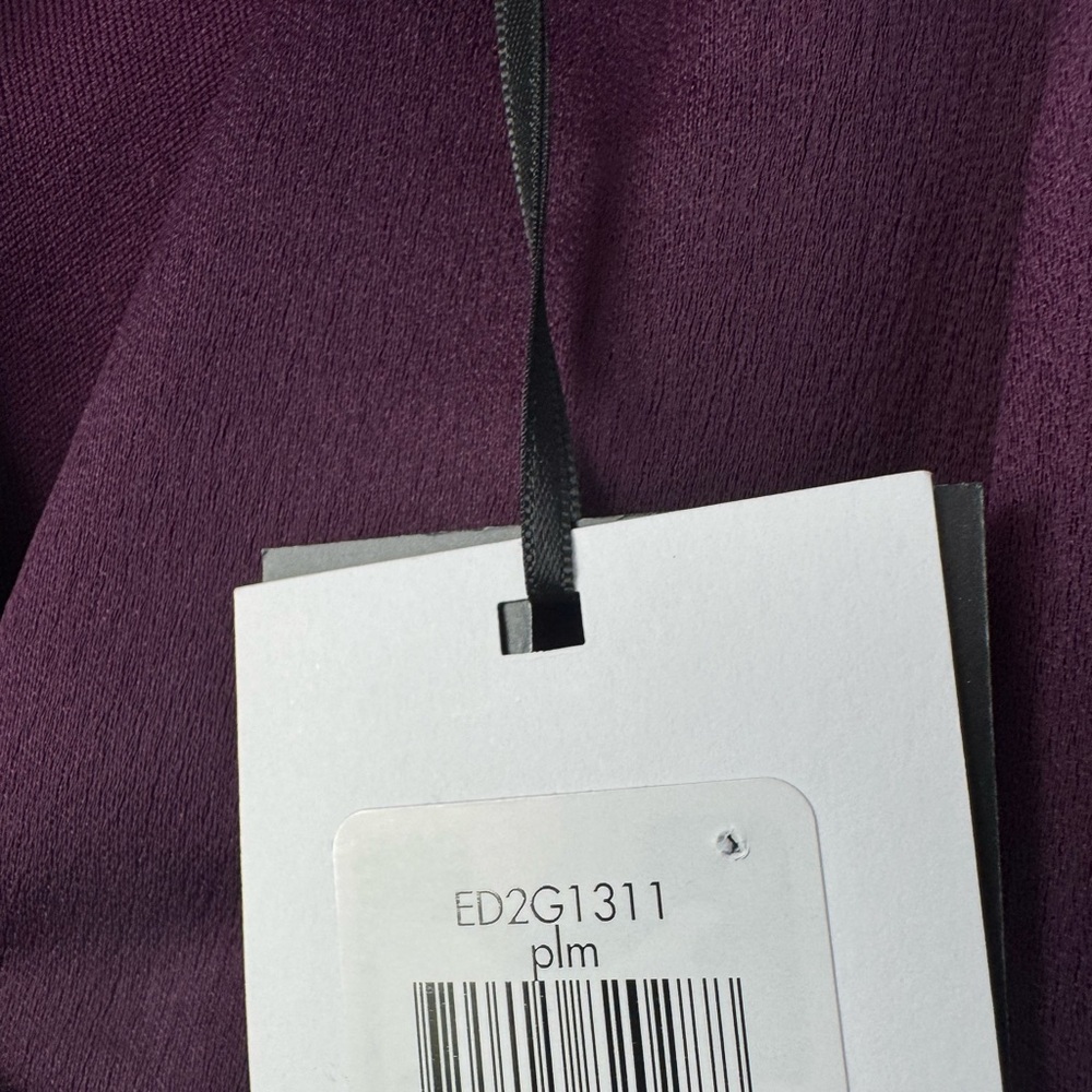 DKNY evening dress, eggplant color, pleated bottom